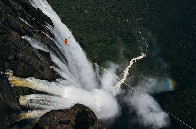 slack line di angels falls